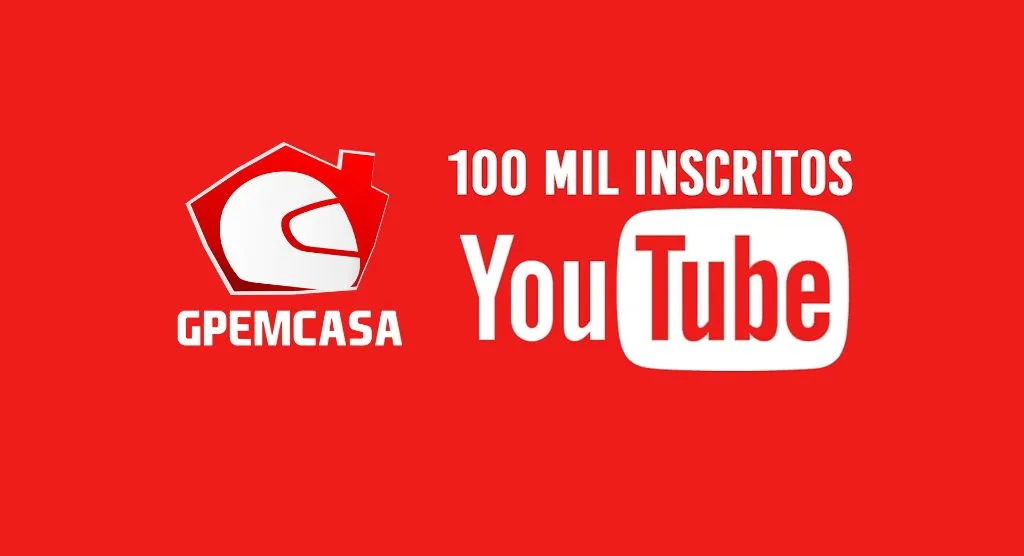 GP EM CASA atinge a marca de 100.000 inscritos em seu canal no Youtube!
